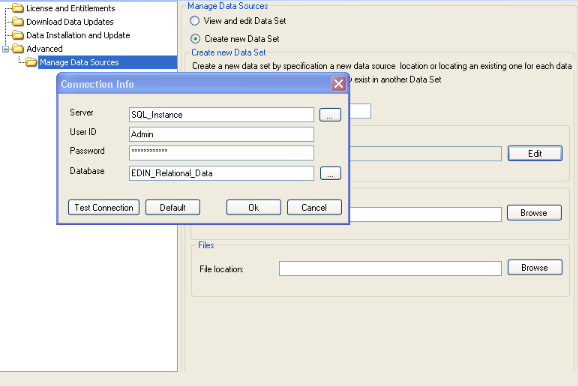 Creating and editing data sets