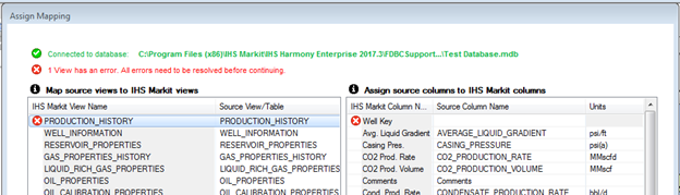 Assign mapping dialog box