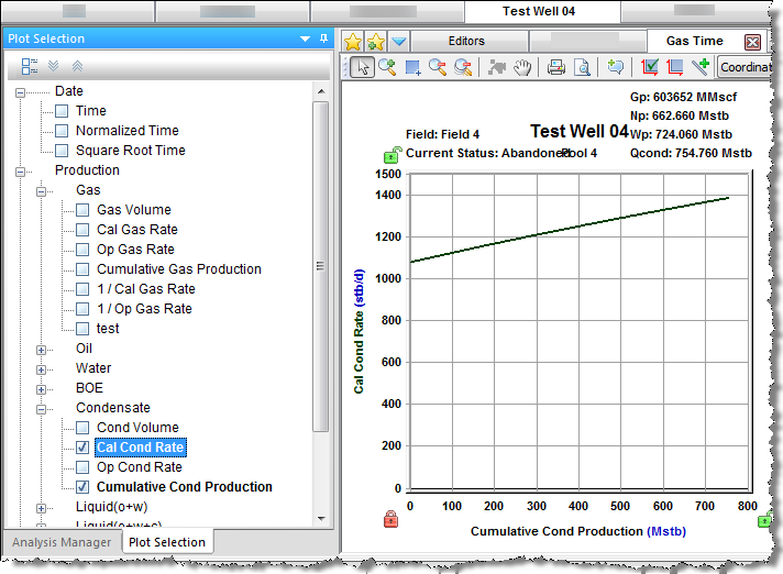 Plot Selection tab