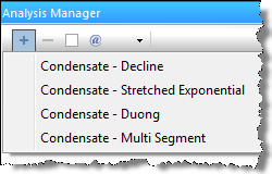 Select a condensate analysis