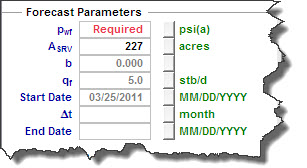 Forecast Parameters