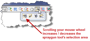 Scrolling mouse wheel