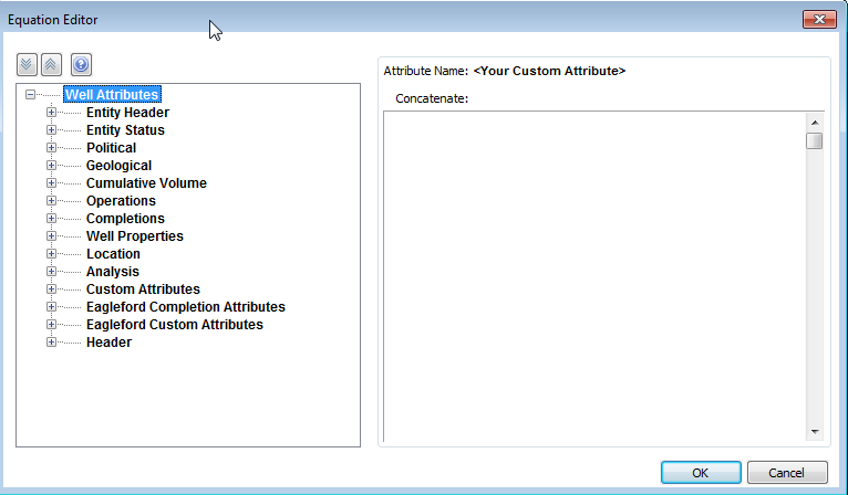 Equation editor dialog box